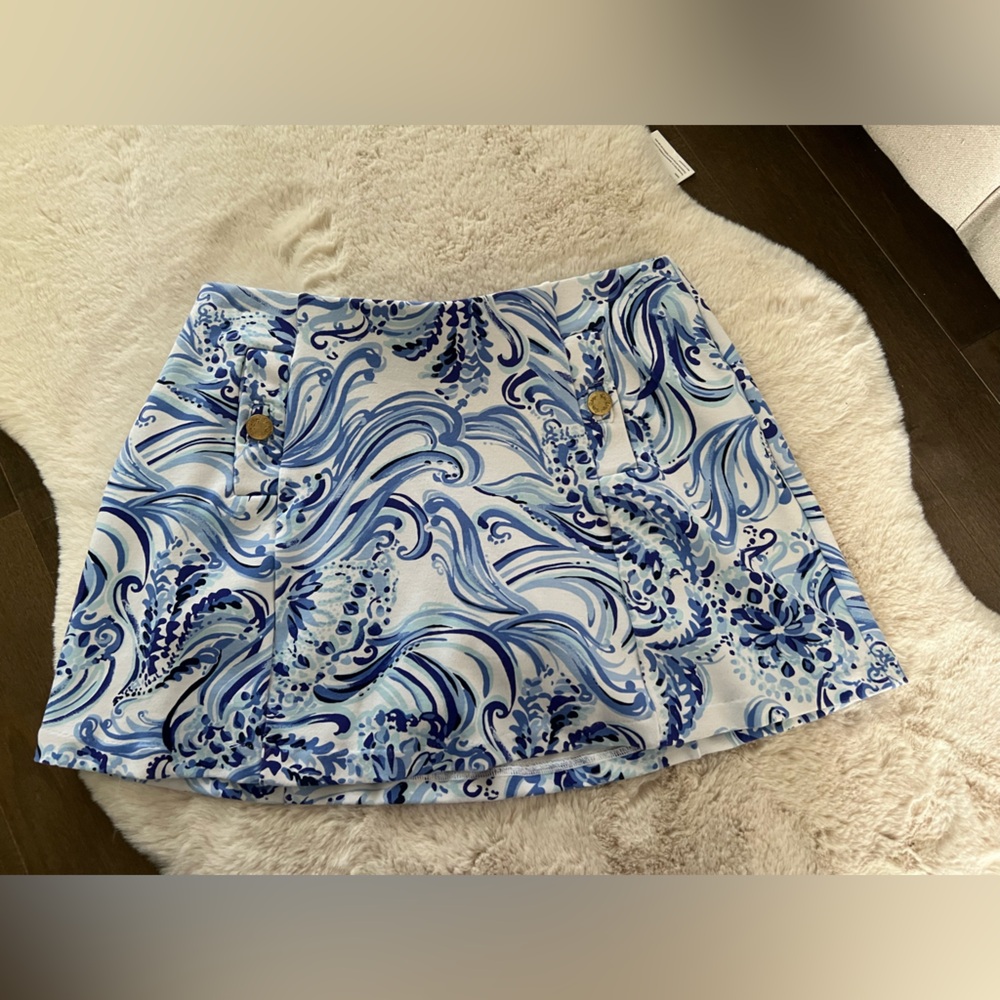 Lilly Pulitzer Madison Blue and White Skater Skort Resort Wear